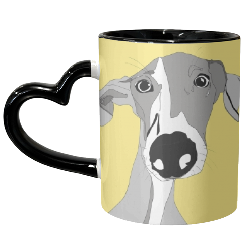 Steven The Whippet - unique mug by Casey Rogers