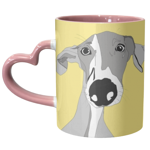 Steven The Whippet - unique mug by Casey Rogers