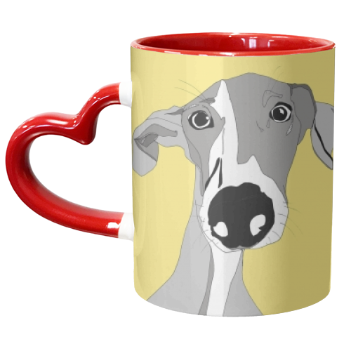 Steven The Whippet - unique mug by Casey Rogers