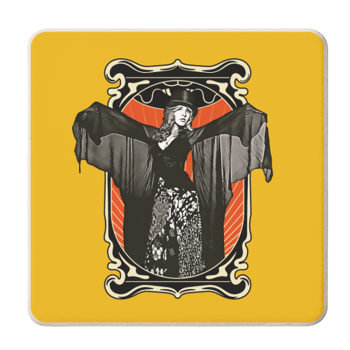 Stevie Nicks Illustration - personalised beer coaster by Vallely Studios