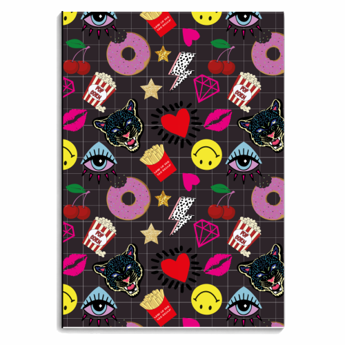 Sticker pattern - personalised A4, A5, A6 notebook by Luxe and Loco