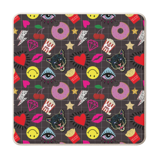 Sticker pattern - personalised beer coaster by Luxe and Loco