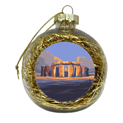 Stonehenge - xmas bauble by Stephen Millership