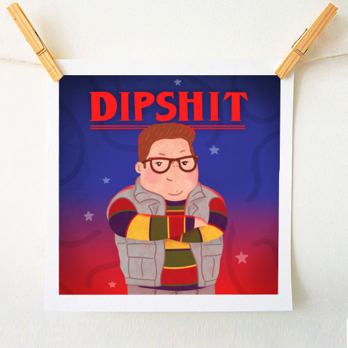 Stranger Things Dipshit Derek - A1 - A4 art print by Loren Grosvenor