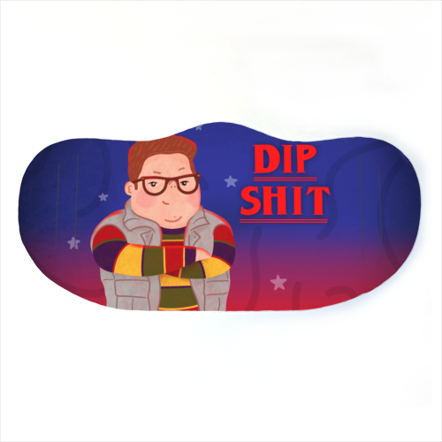 Stranger Things Dipshit Derek - face cover mask by Loren Grosvenor