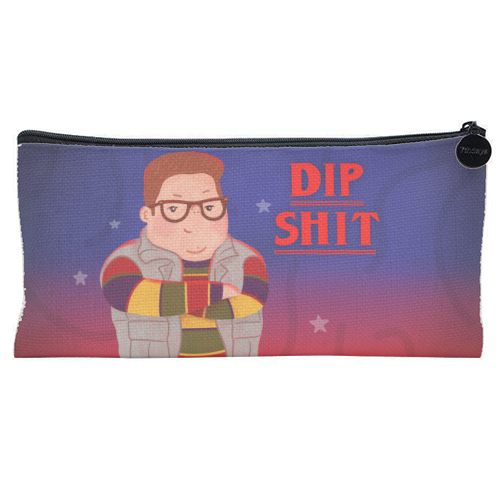 Stranger Things Dipshit Derek - flat pencil case by Loren Grosvenor