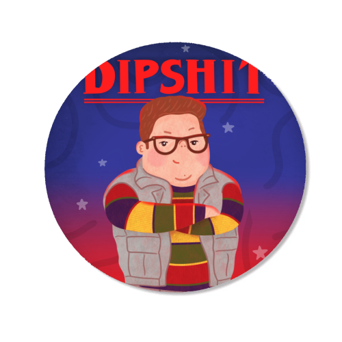 Stranger Things Dipshit Derek - Magnet by Loren Grosvenor