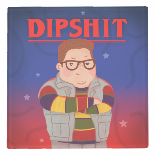 Stranger Things Dipshit Derek - personalised beer coaster by Loren Grosvenor