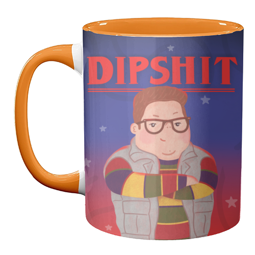 Stranger Things Dipshit Derek - unique mug by Loren Grosvenor