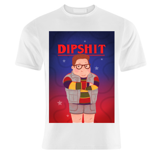 Stranger Things Dipshit Derek - unique t shirt by Loren Grosvenor