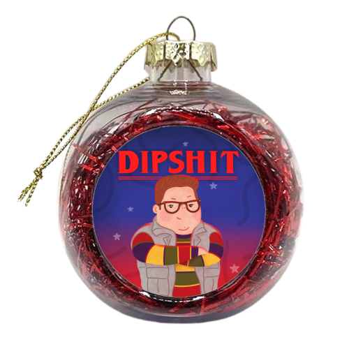 Stranger Things Dipshit Derek - xmas bauble by Loren Grosvenor