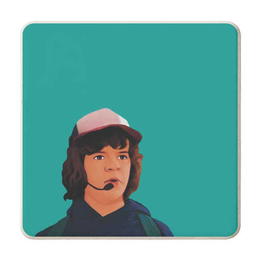 Stranger Things: Dustin - personalised beer coaster by Giddy Kipper