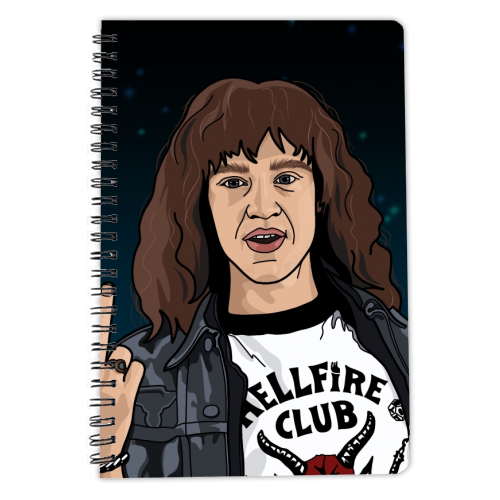 Eddie Stranger Things - personalised A4, A5, A6 notebook by The Girl Next Draw