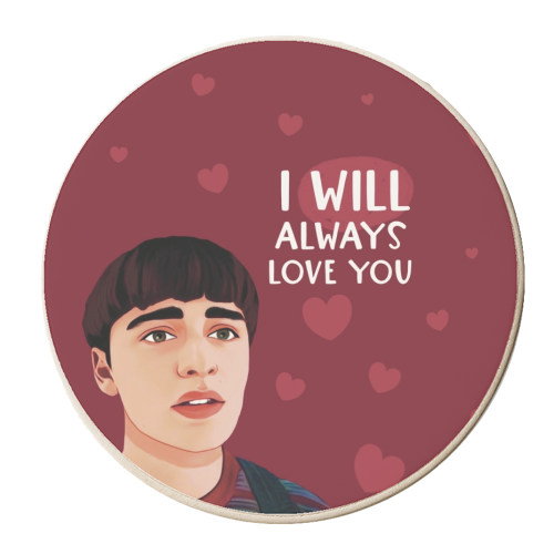 Stranger Things I will always love you - personalised beer coaster by Giddy Kipper