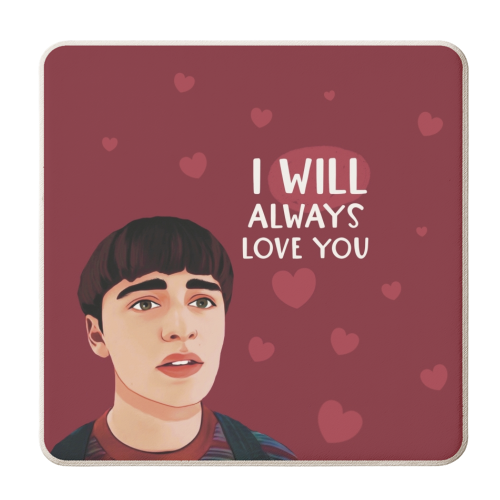 Stranger Things I will always love you - personalised beer coaster by Giddy Kipper