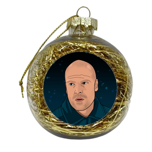 Jim hop print - xmas bauble by The Girl Next Draw