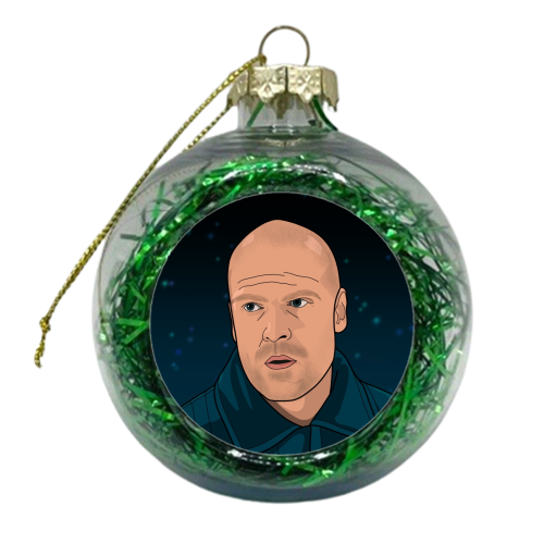 Jim hop print - xmas bauble by The Girl Next Draw