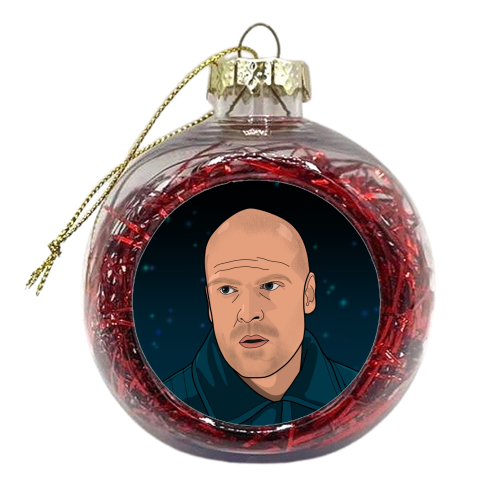 Jim hop print - xmas bauble by The Girl Next Draw