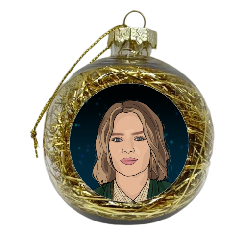 robin print - xmas bauble by The Girl Next Draw