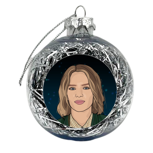 robin print - xmas bauble by The Girl Next Draw