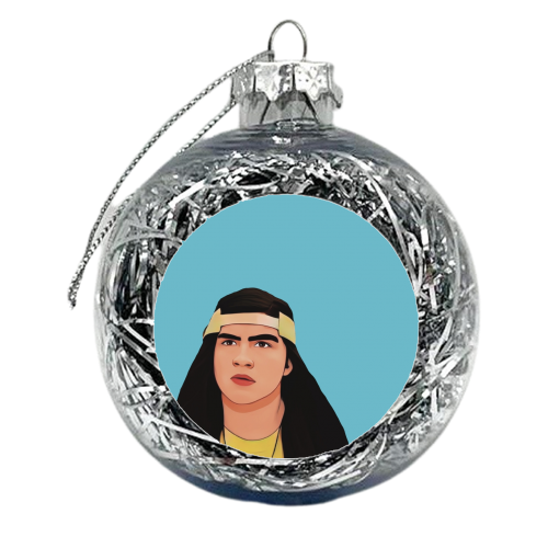 Stranger Things: Surfer Boy Pizza Argyle - xmas bauble by Giddy Kipper
