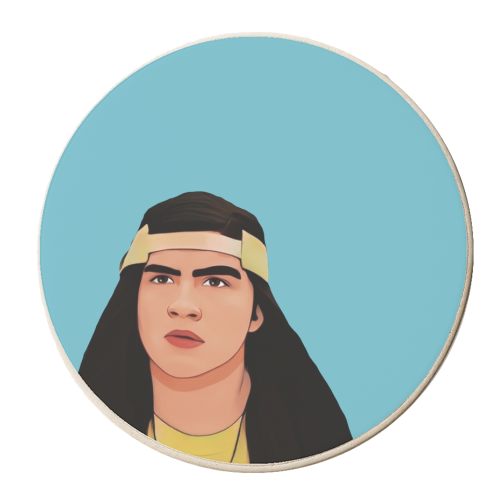 Stranger Things: Surfer Boy Pizza Argyle - personalised beer coaster by Giddy Kipper