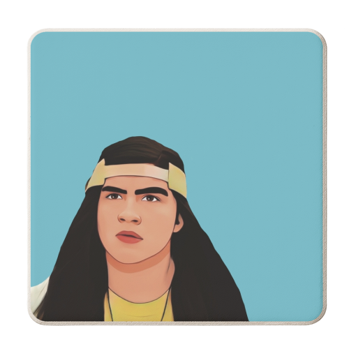 Stranger Things: Surfer Boy Pizza Argyle - personalised beer coaster by Giddy Kipper