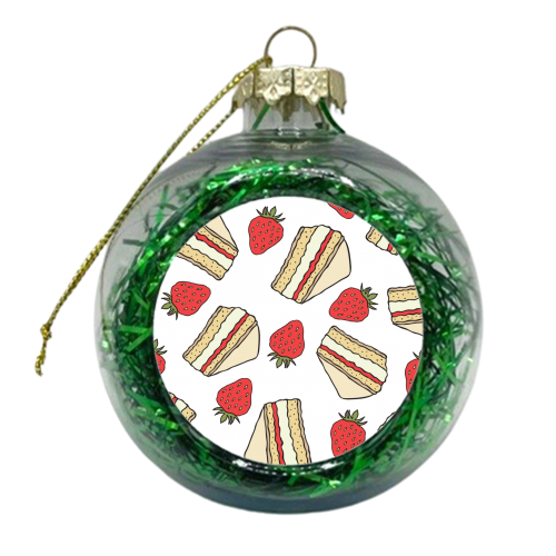 Strawberries and cake - xmas bauble by Stonefoxes