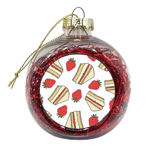 Strawberries and cake - xmas bauble by Stonefoxes