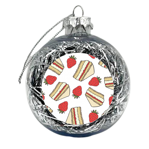 Strawberries and cake - xmas bauble by Stonefoxes