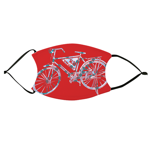 Strawberry dot bike - face cover mask by Masato Jones