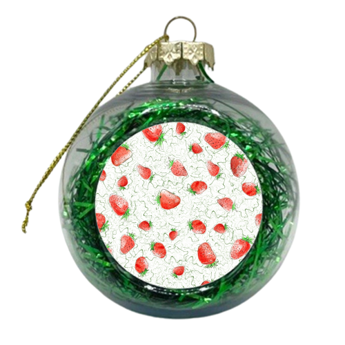 Strawberry fields - xmas bauble by DejaReve