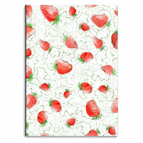 Strawberry fields - personalised A4, A5, A6 notebook by DejaReve