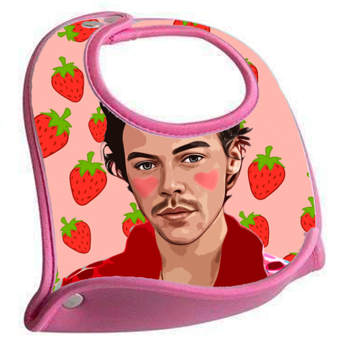 Strawberry Harry - feeding bib by DOLLY WOLFE