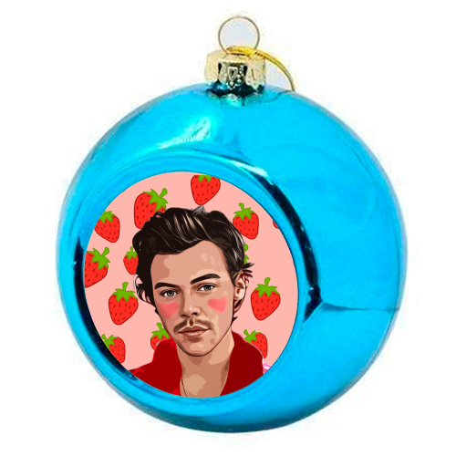 Strawberry Harry - colourful christmas bauble by DOLLY WOLFE