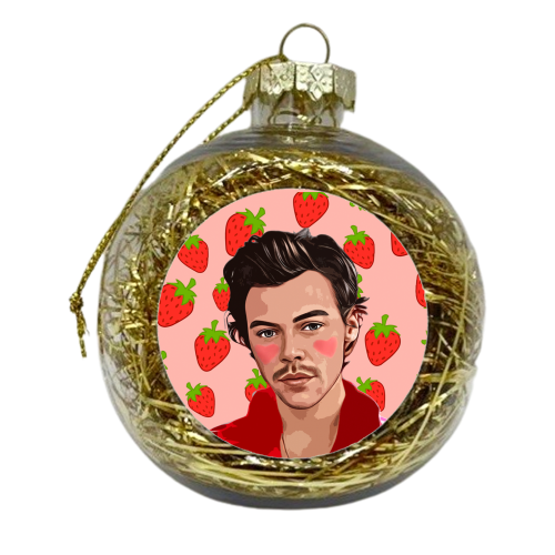 Strawberry Harry - xmas bauble by DOLLY WOLFE