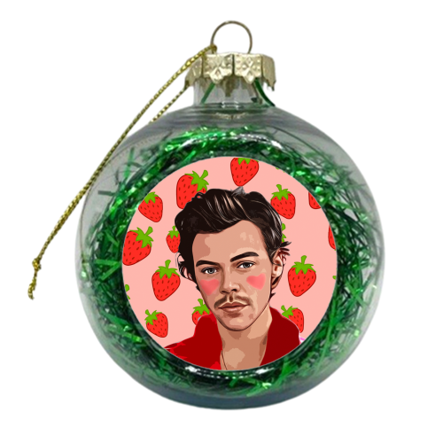Strawberry Harry - xmas bauble by DOLLY WOLFE