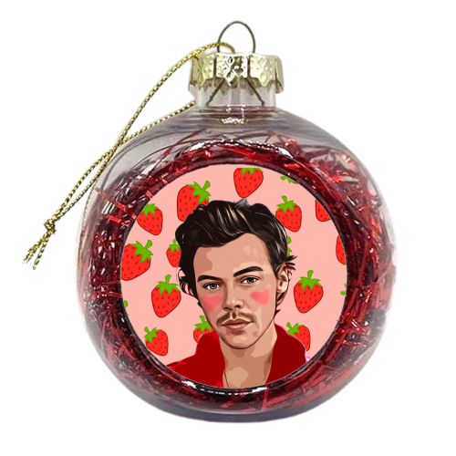 Strawberry Harry - xmas bauble by DOLLY WOLFE