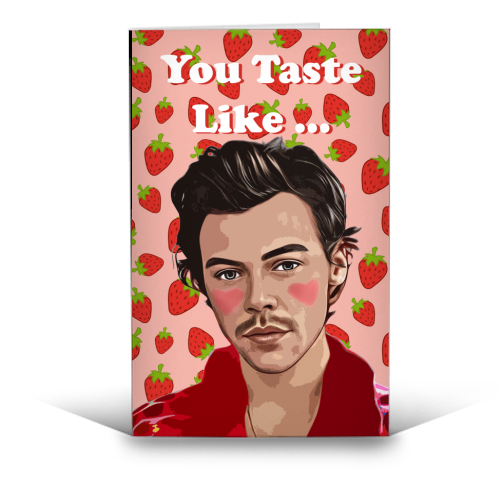 Strawberry Harry - funny greeting card by DOLLY WOLFE
