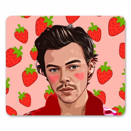 Strawberry Harry - mouse mat by DOLLY WOLFE