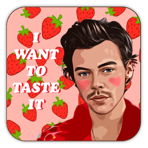 Strawberry Harry - personalised beer coaster by DOLLY WOLFE