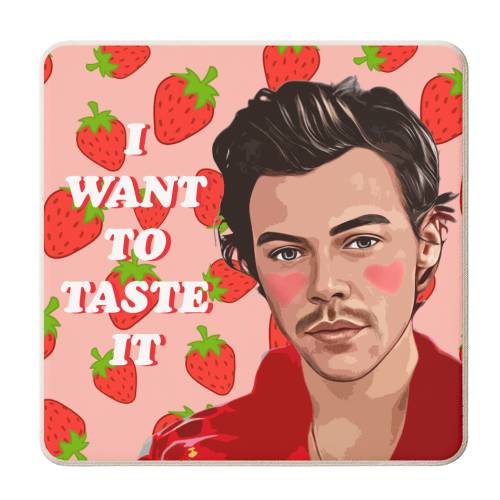 Strawberry Harry - personalised beer coaster by DOLLY WOLFE
