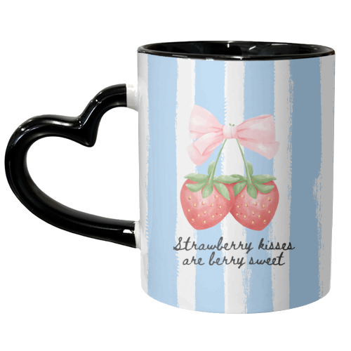 Strawberry Kisses - unique mug by Ms Doodle
