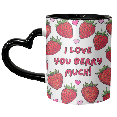STRAWBERRY LOVE! - unique mug by Lilly Rose