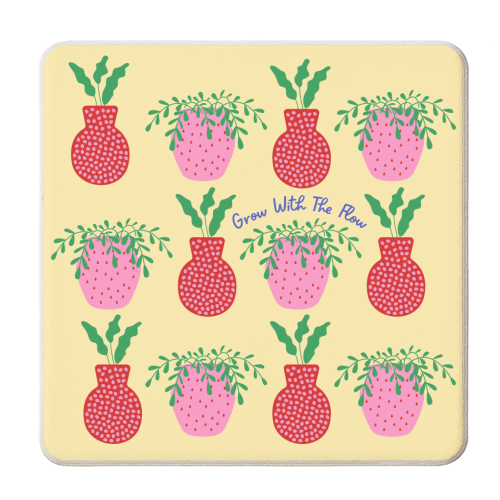 Strawberry & Pomegranate Planters - personalised beer coaster by Nida Designs