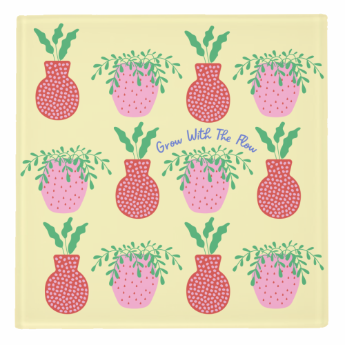 Strawberry & Pomegranate Planters - personalised beer coaster by Nida Designs