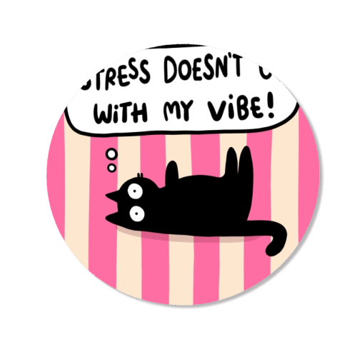 Stress Doesn't Go With My Vibe - Magnet by The Paper Tail