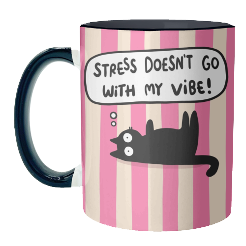 Stress Doesn't Go With My Vibe - unique mug by The Paper Tail