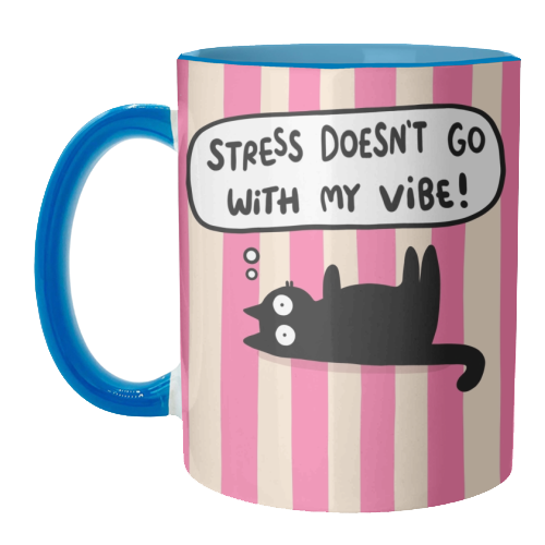 Stress Doesn't Go With My Vibe - unique mug by The Paper Tail