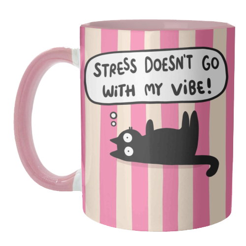 Stress Doesn't Go With My Vibe - unique mug by The Paper Tail